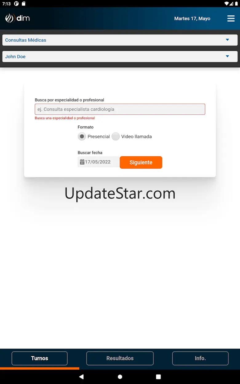 DIM SALUD Turnos y Resultados v25.4.4.0