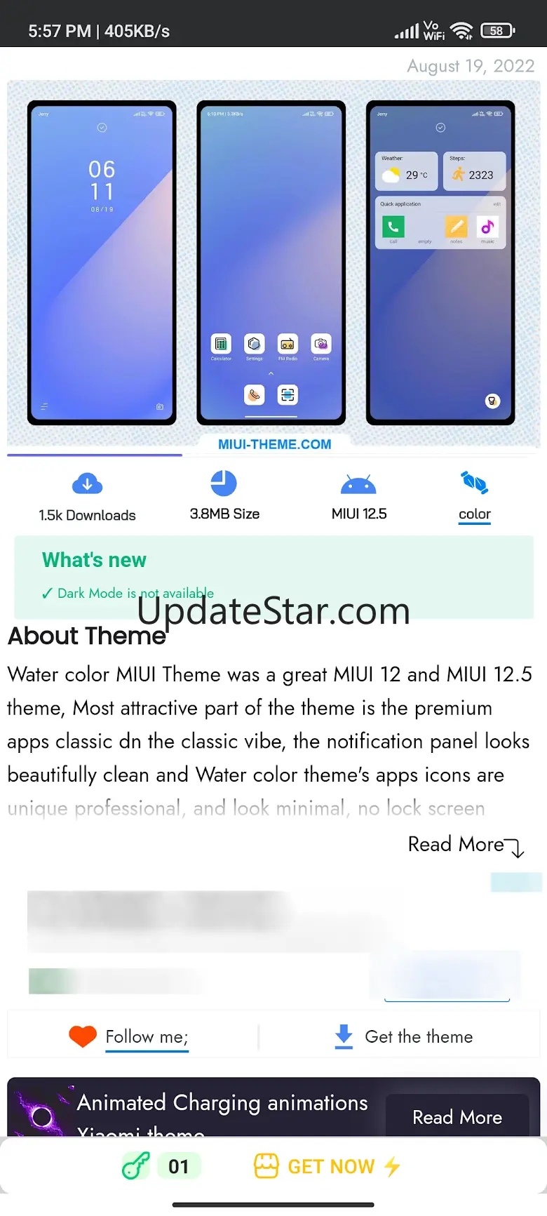 Themes : MIUI Theme 62.0