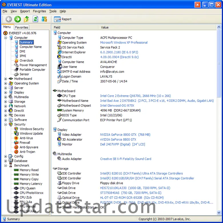AIDA64 Ultimate Edition (aka EVEREST) 5.80.4000