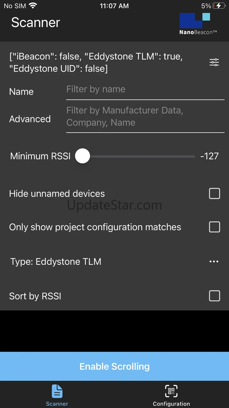 NanoBeacon BLE Scanner 1.0.20