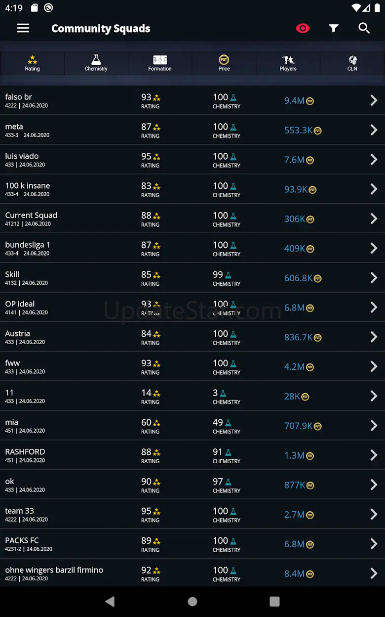 FUTBIN 25 Database & Draft 11.30