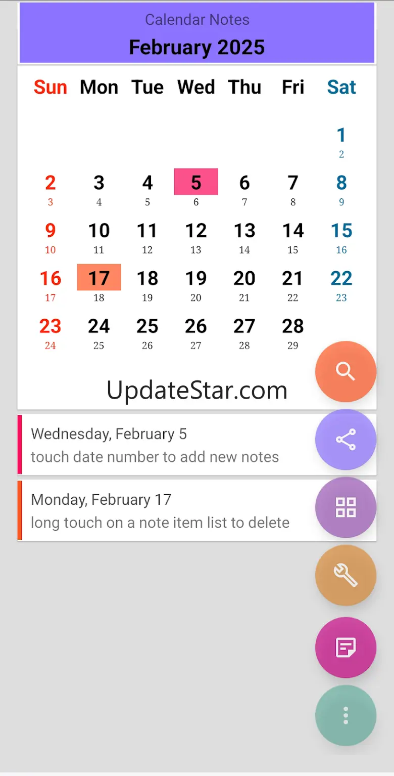 Calendar Notes 4.92