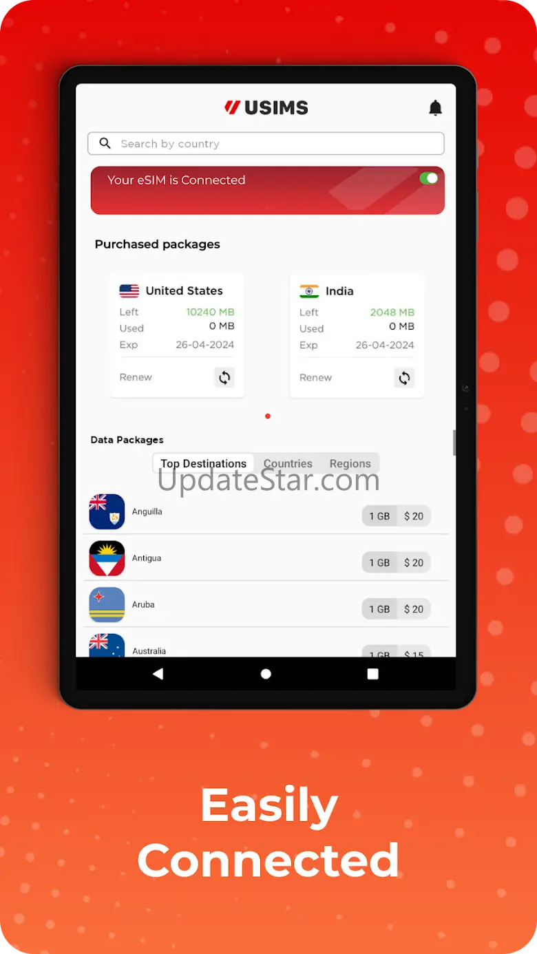 USIMS eSIM - Travel & Internet 3.22