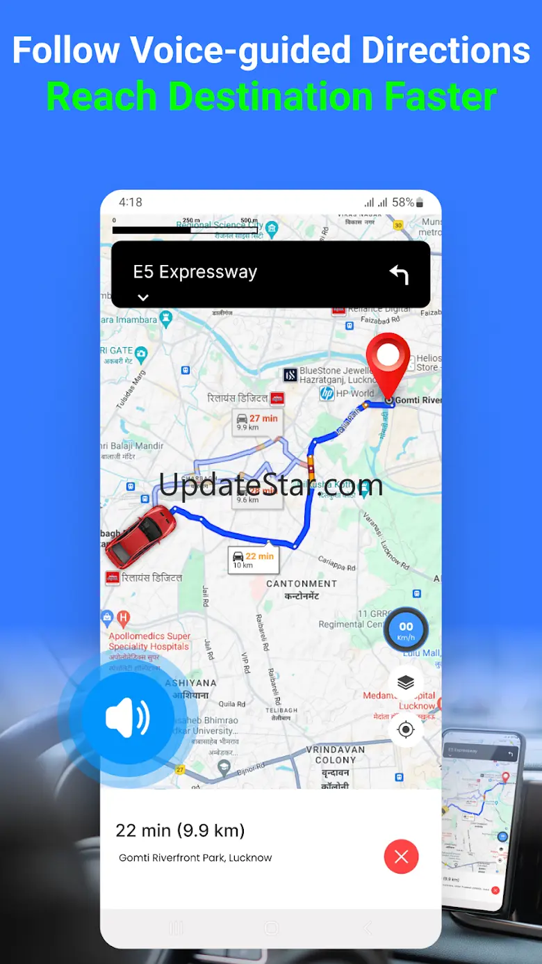 GPS Map Navigation Direction