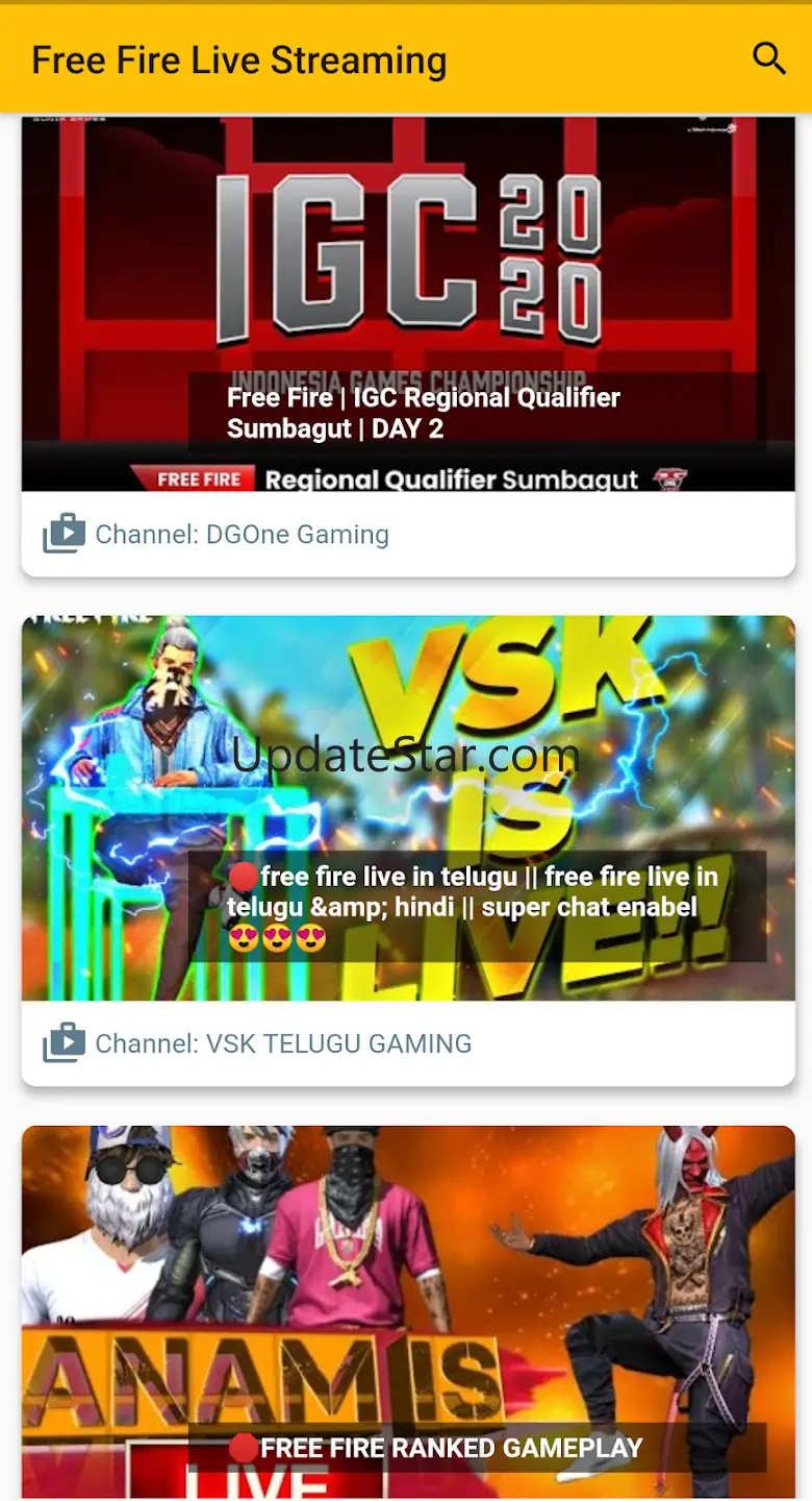 Free Fire Live Streaming 1.0.0