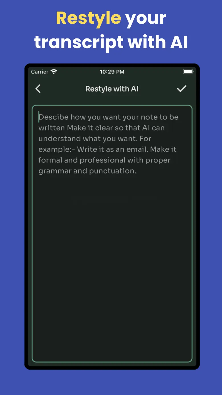 Voice to text : Transcribe 2024.0.6