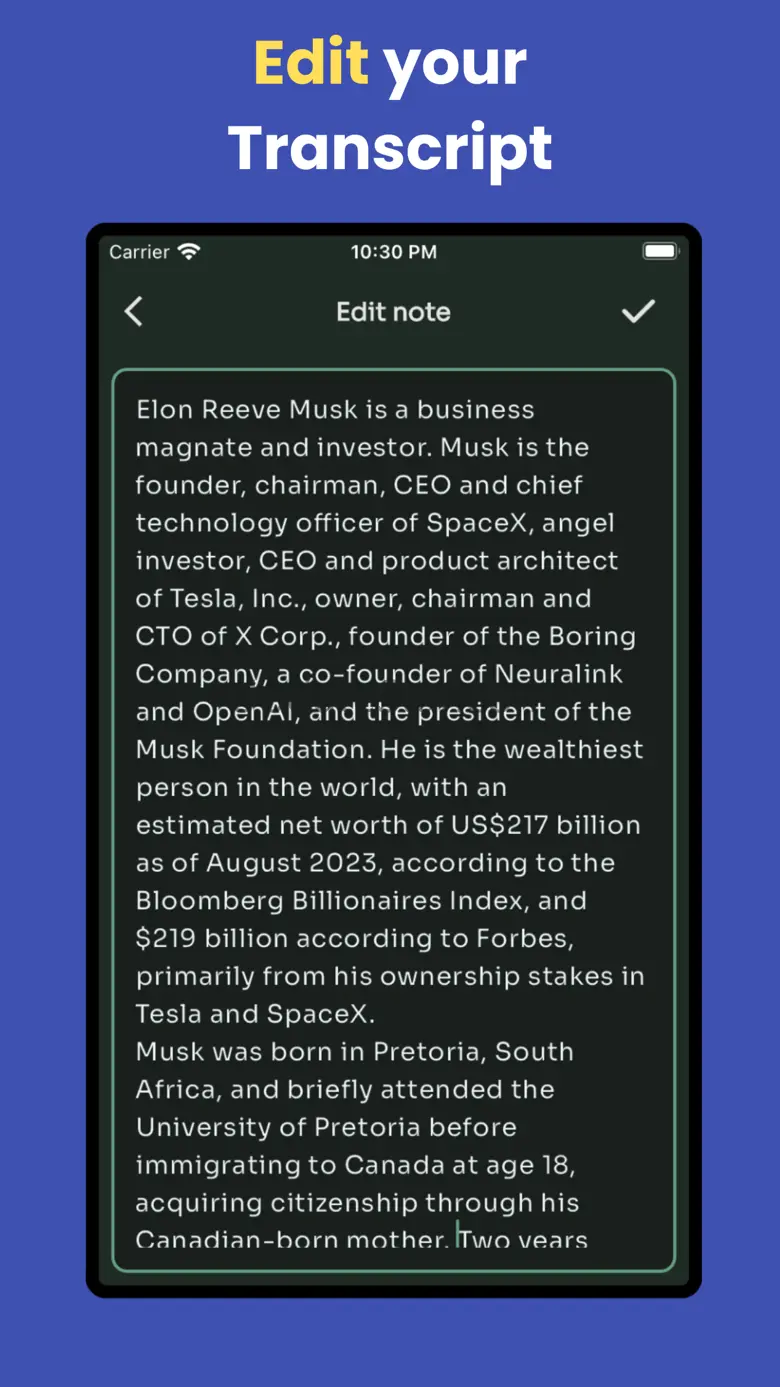 Voice to text : Transcribe 2024.0.6