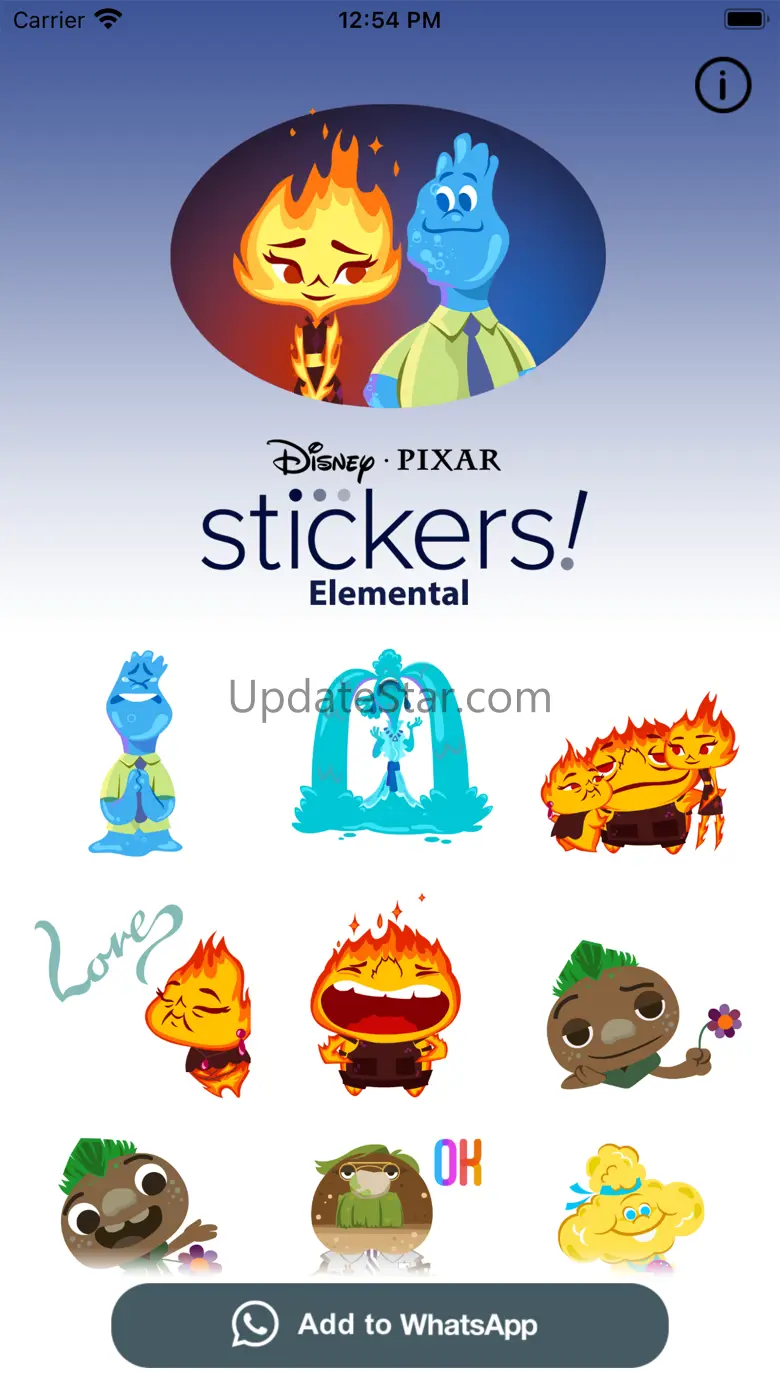 Pixar Stickers: Elemental 1.0