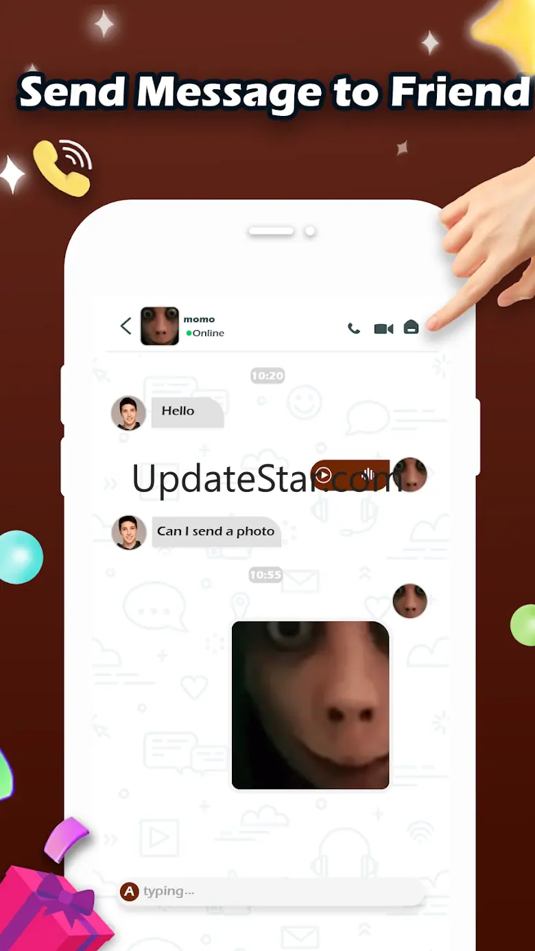 fake call video with momo