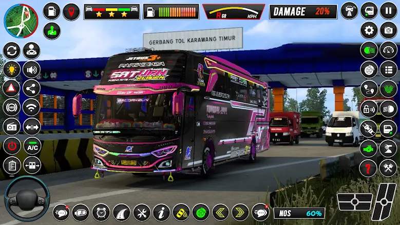 City Bus Driving-Bus Parking