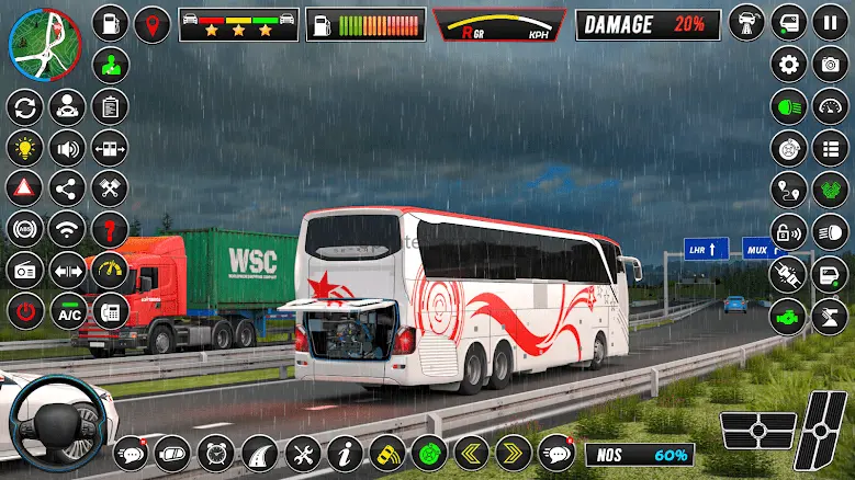 City Bus Driving-Bus Parking