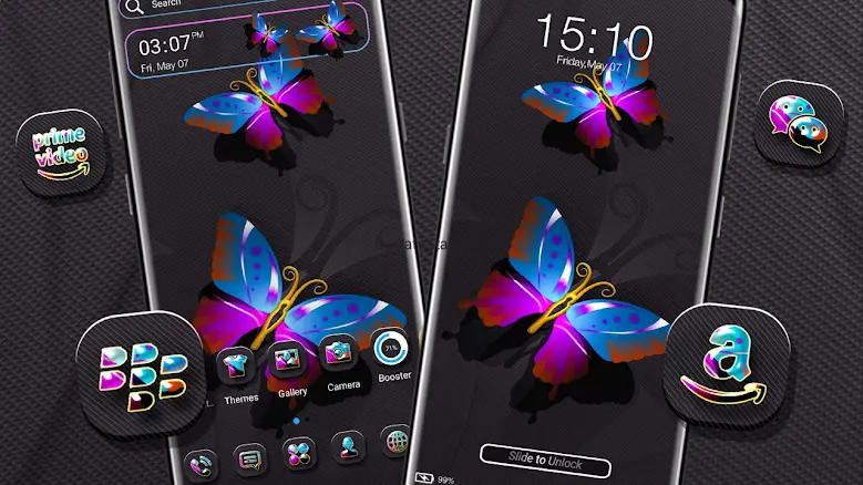Blue Pink Butterfly Theme 3.1