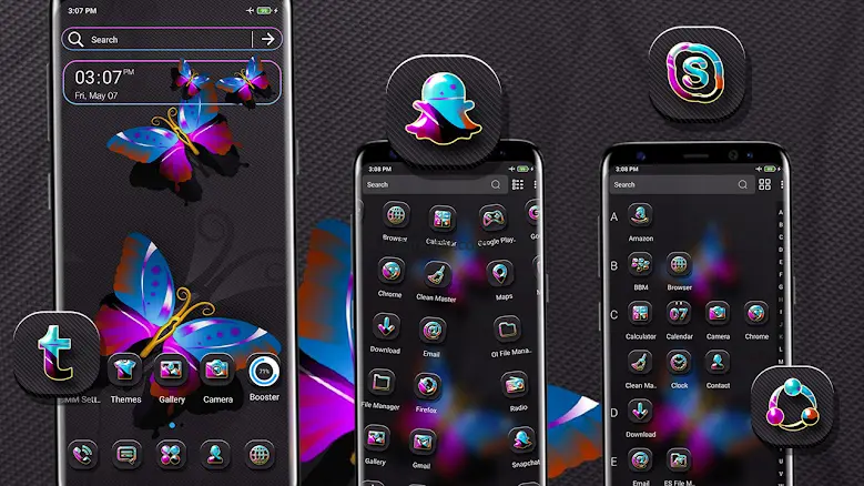 Blue Pink Butterfly Theme 3.1