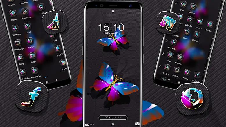Blue Pink Butterfly Theme 3.1