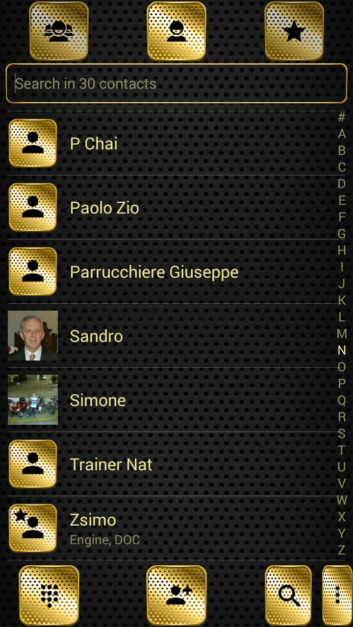 Dialer Theme Metal Gold Dots 4.0