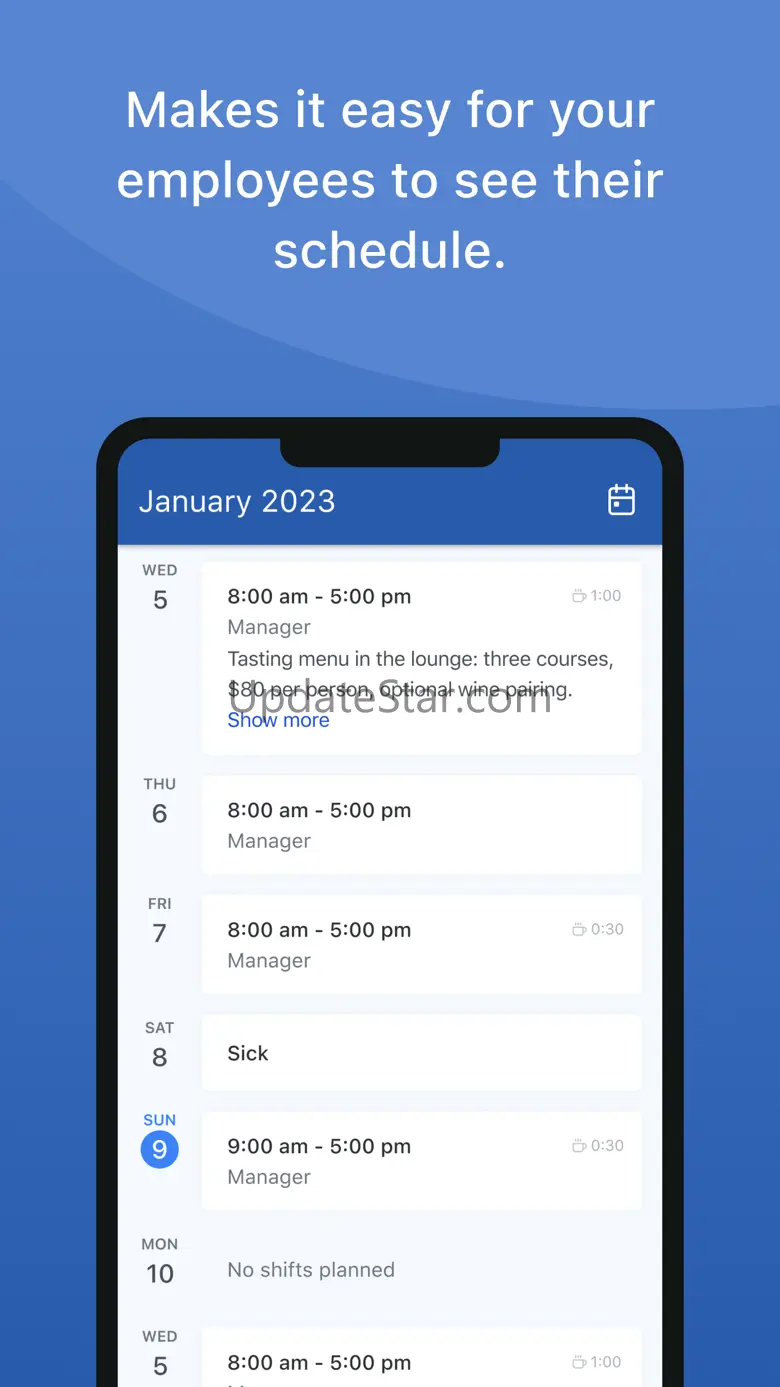 Shifts by Everhour 1.2.2