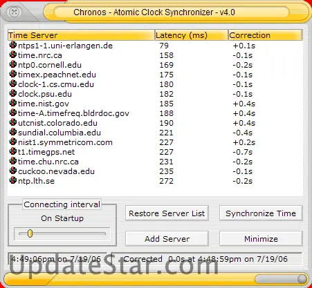 Chronos Atomic Clock Synchronizer 5.4