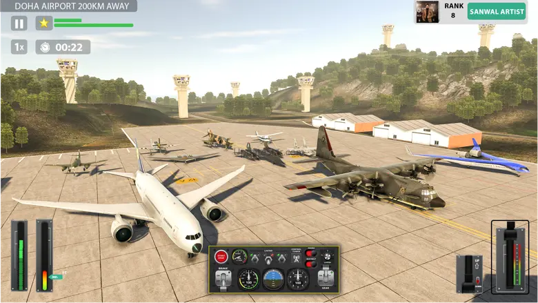 Take off Airplane Pilot Race 6