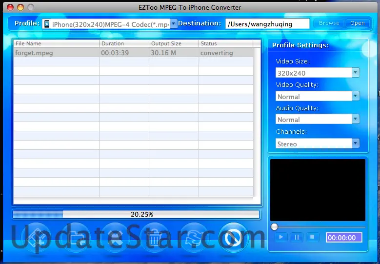 MPEG To iPhone Converter for MAC 2.10