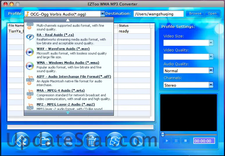 WMA MP3 Converter for MAC 2.10