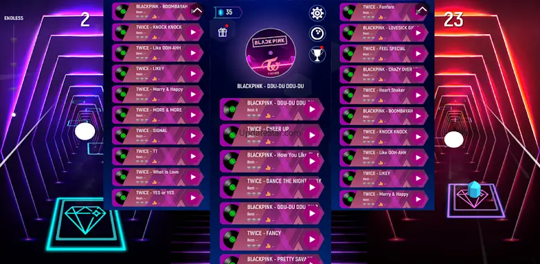 BLACKPINK vs TWICE Tiles Hop 3