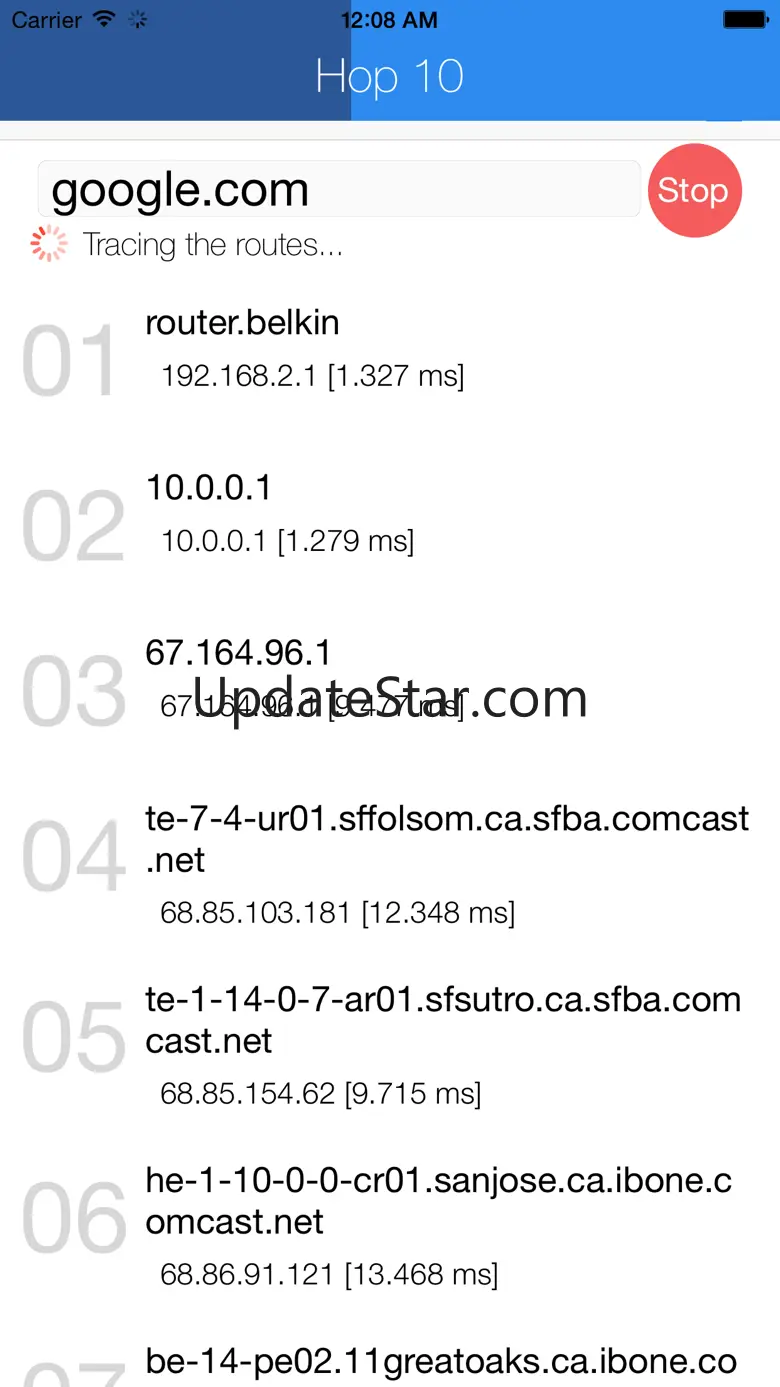 Trace Route Network Utility 1.0.5