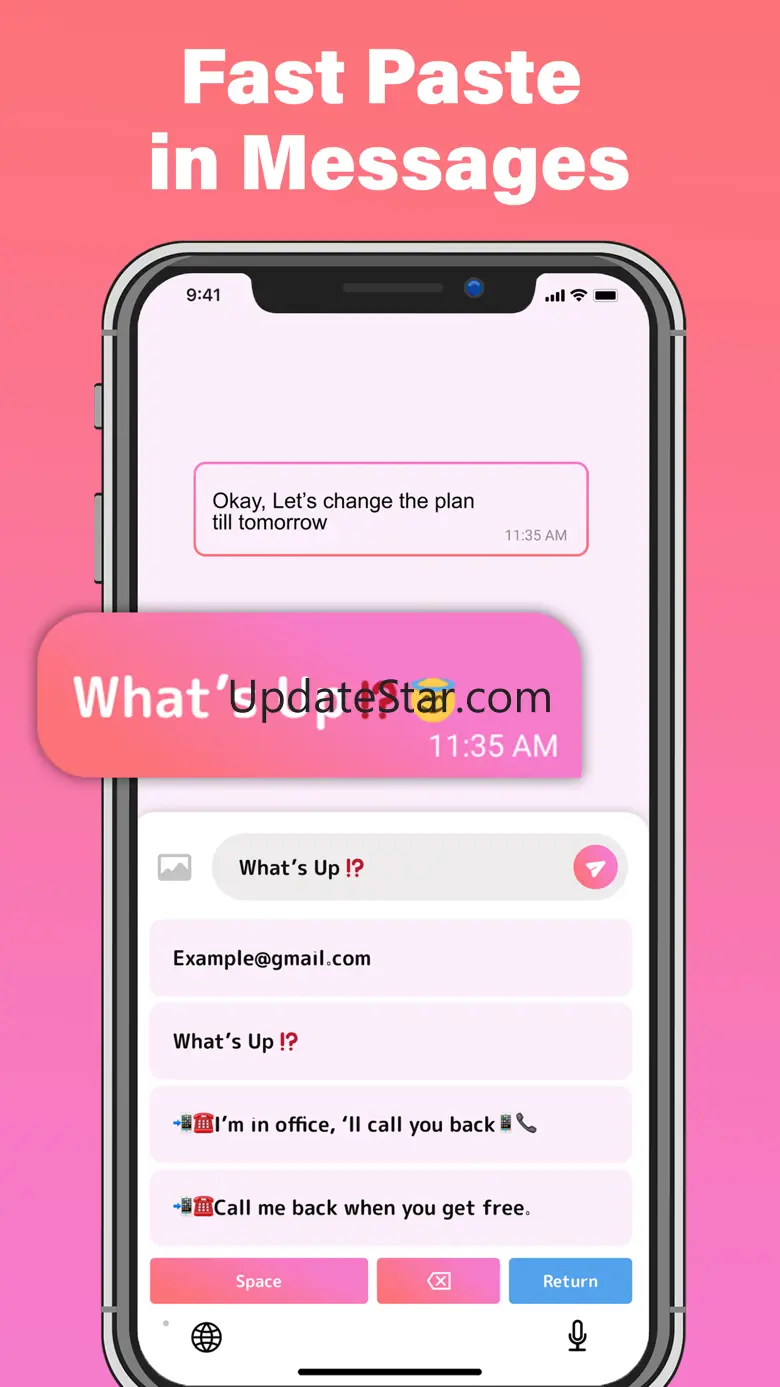Auto Text Paste • Keyboard 1.1.1