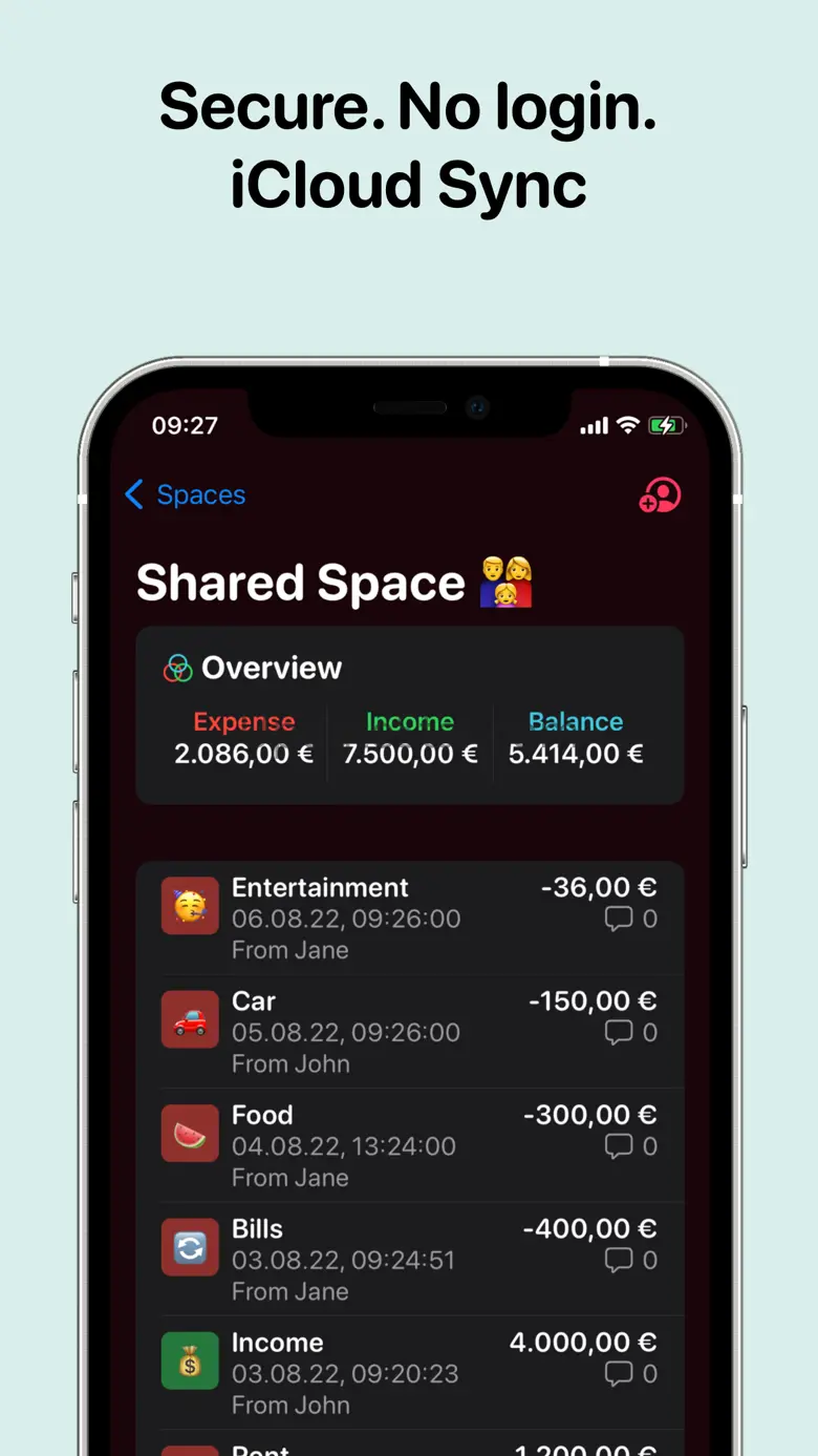Expense Tracker Money Spaces 2.1