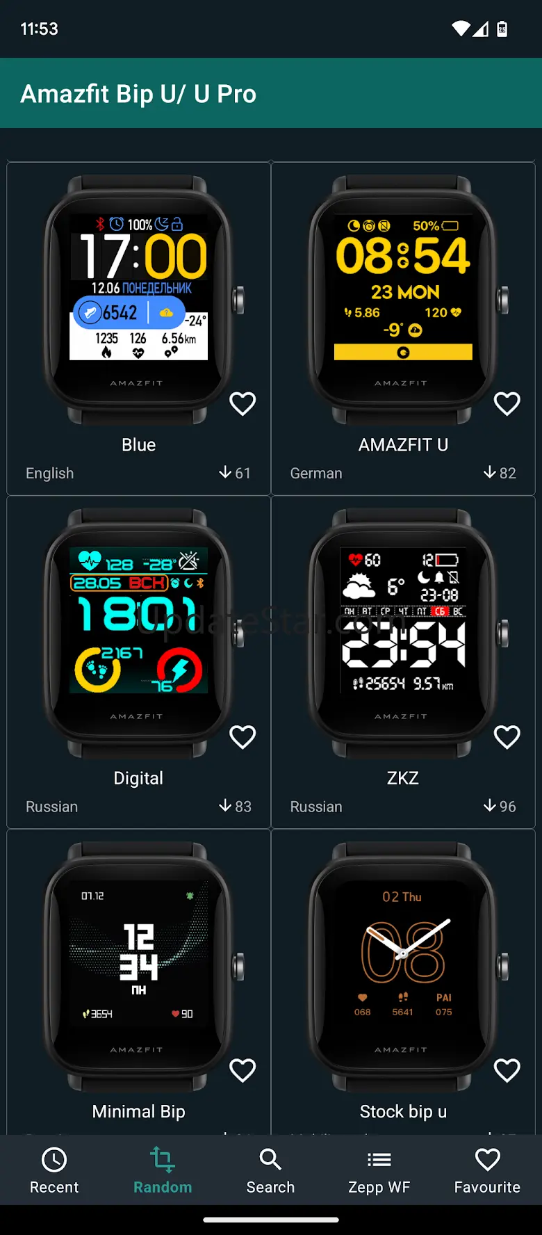Watchfaces Amazfit Bip 3/5 & U 2.4.6