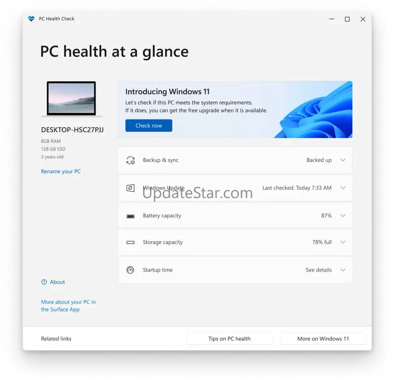 Windows PC Health Check 4.0.2410.23001
