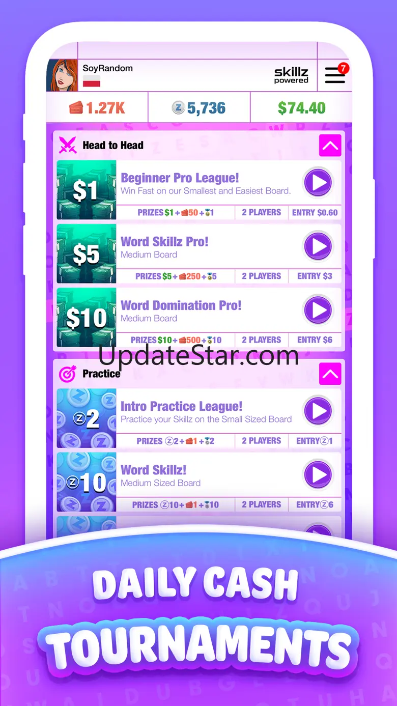 Real Money Word Search Skillz 6.36