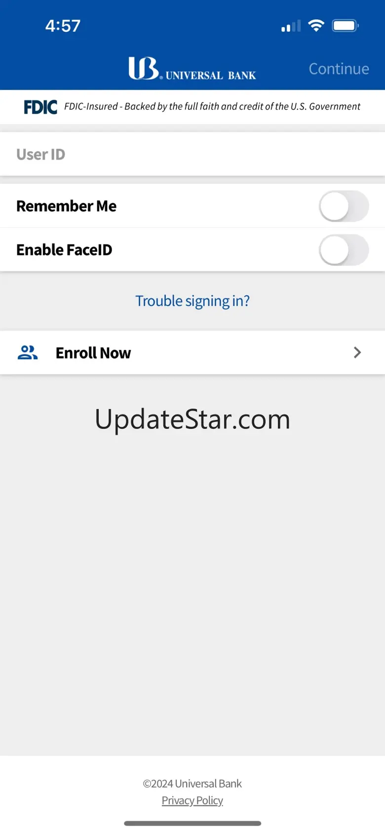 Universal Bank Mobile 6.0.2961