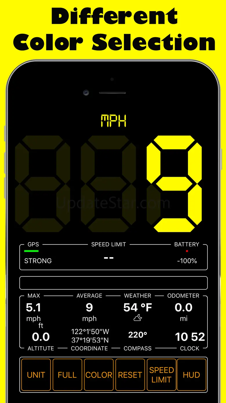 GPS Speedmeter mph kmh 1.6