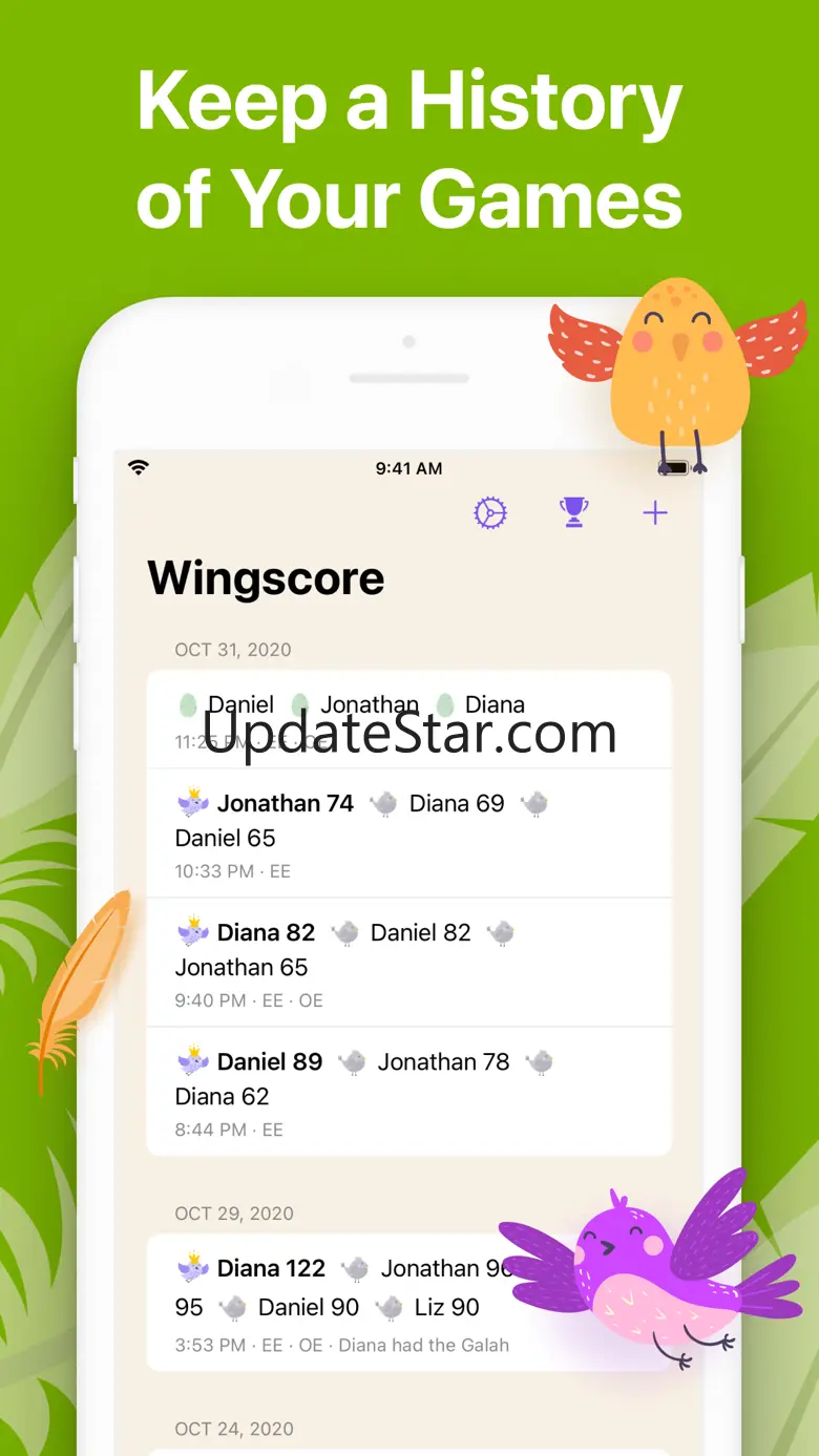 Wingscore: scoresheets scores 1.4.3