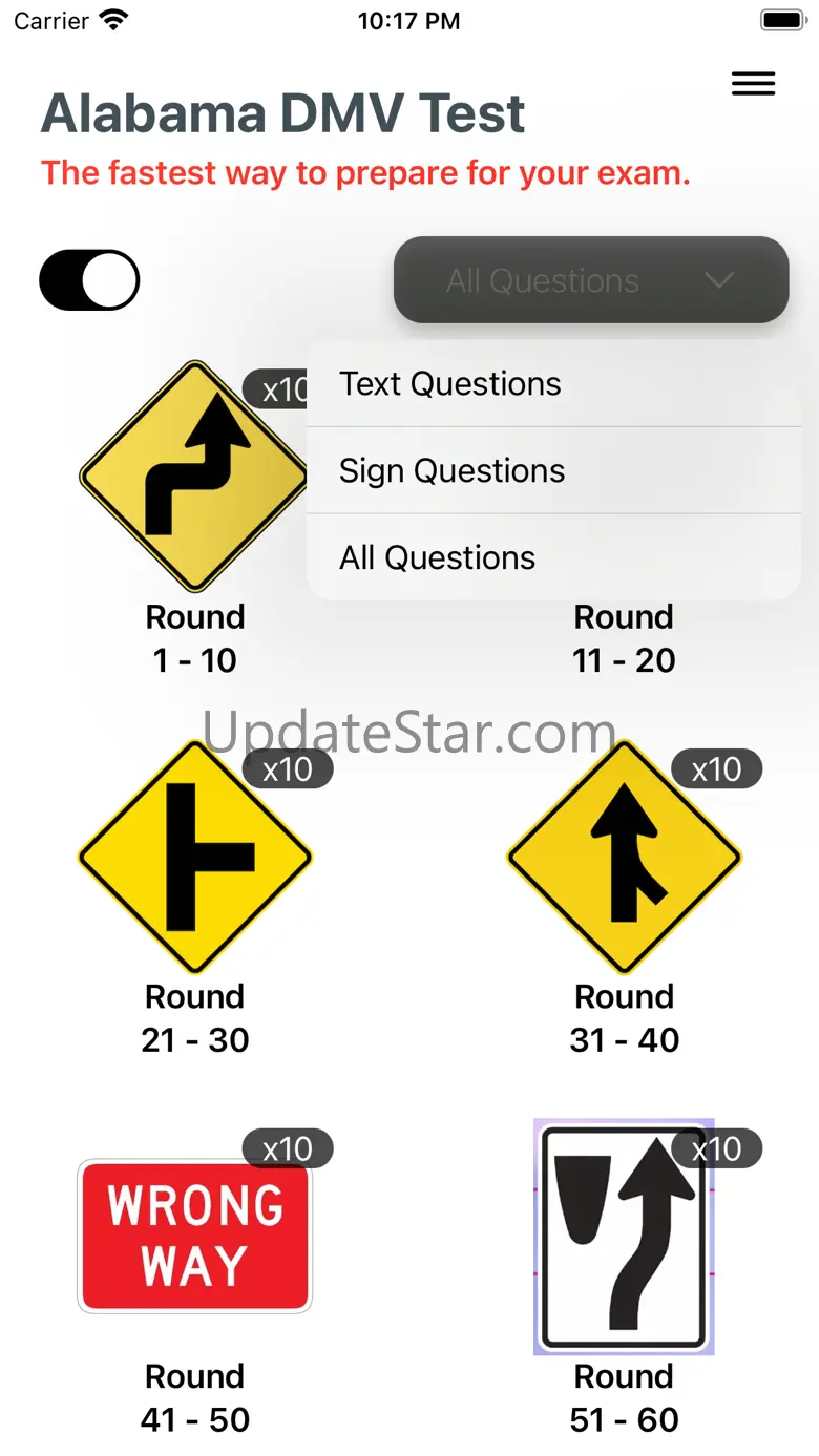 Alabama DMV Practice Win Exam 5.7