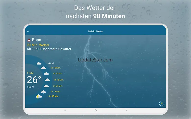 RegenRadar mit Unwetterwarnung 2025.10