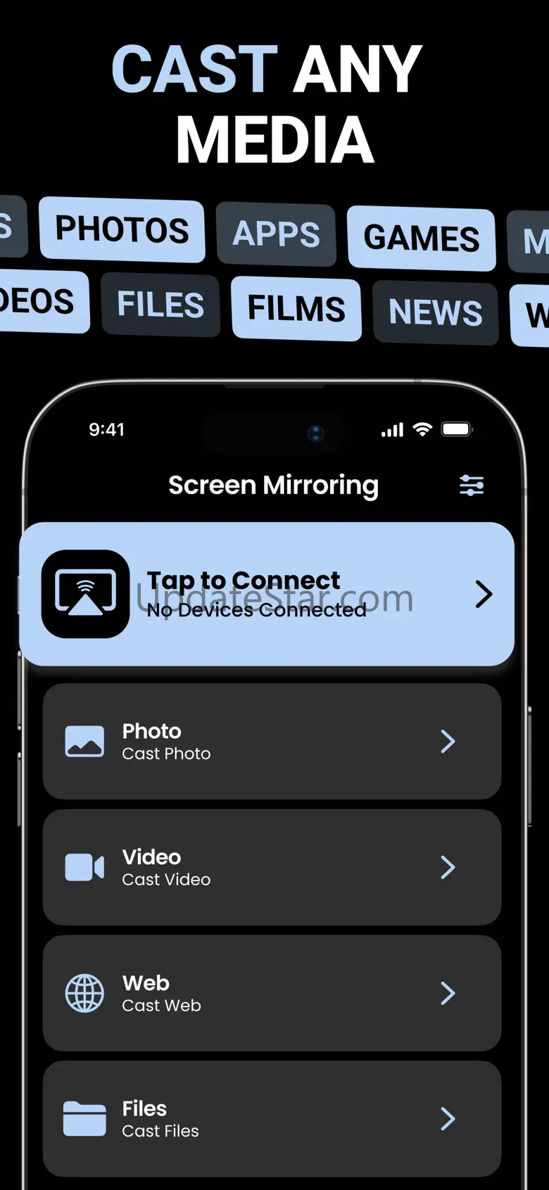 Screen Mirroring. TV Air Cast 1.5