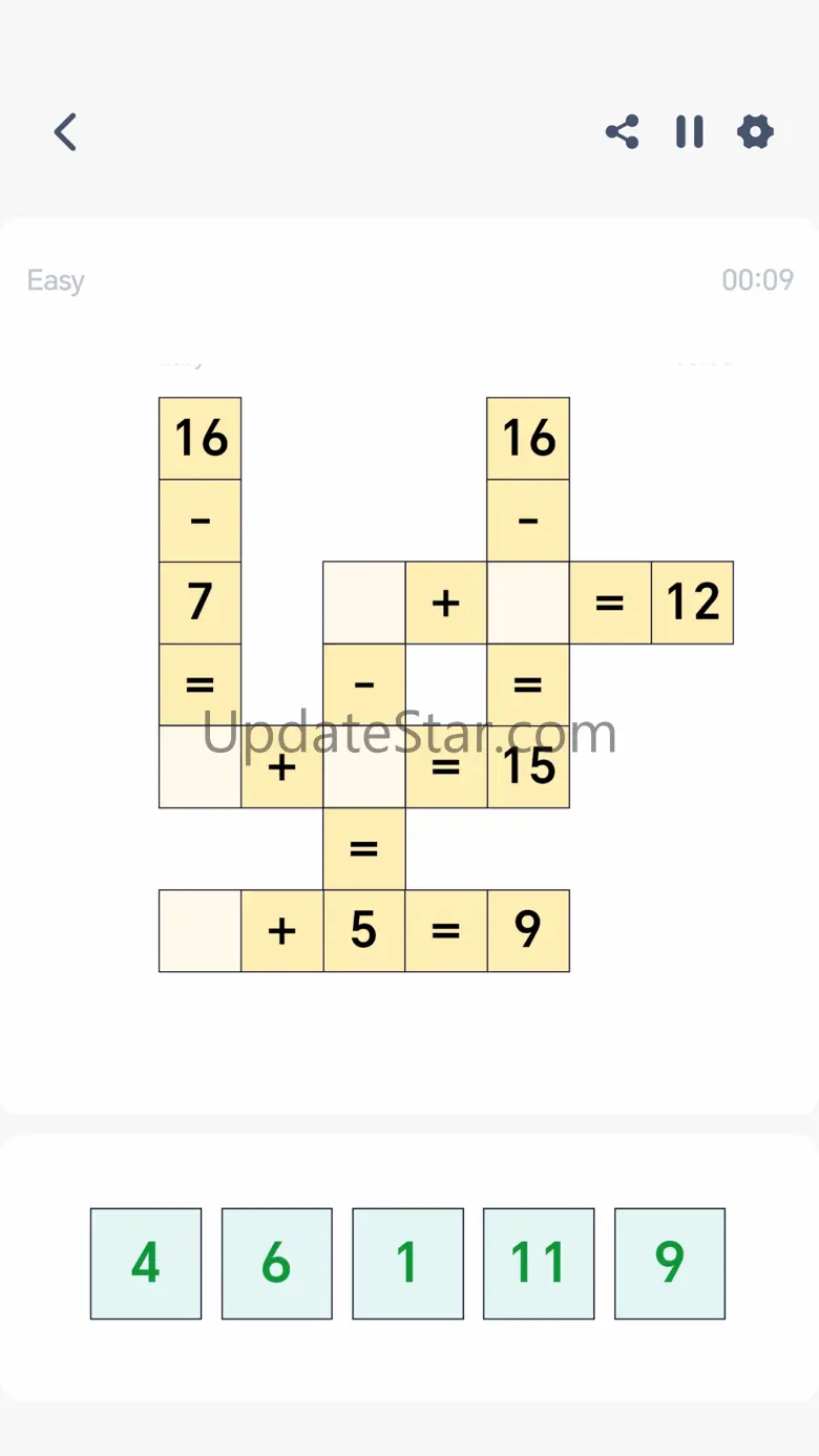 Crossmath Number Chain 1.5
