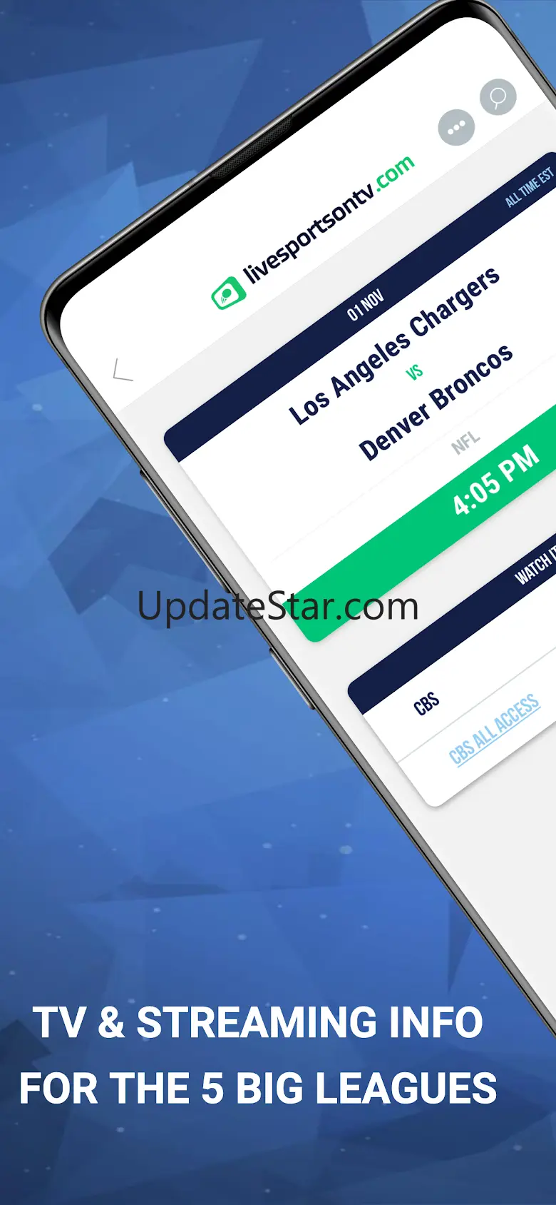 Live Sports On TV - Schedule 2.9.3