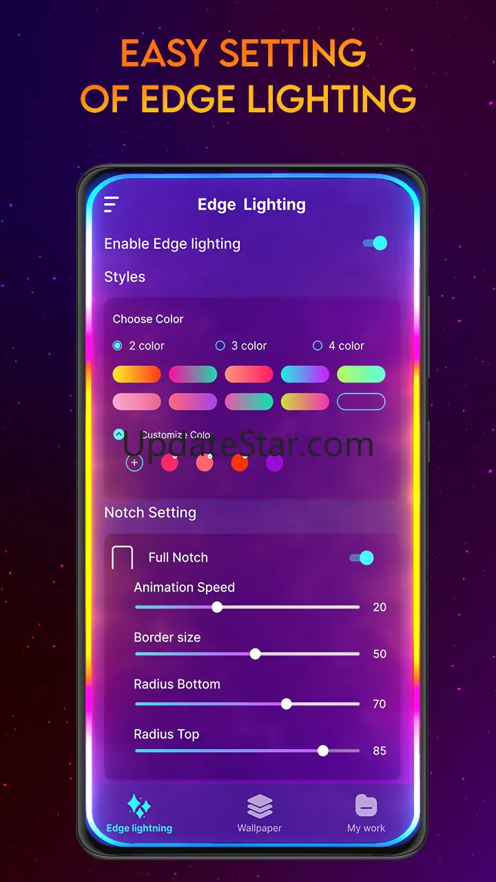 Edge light - Light wallpaper