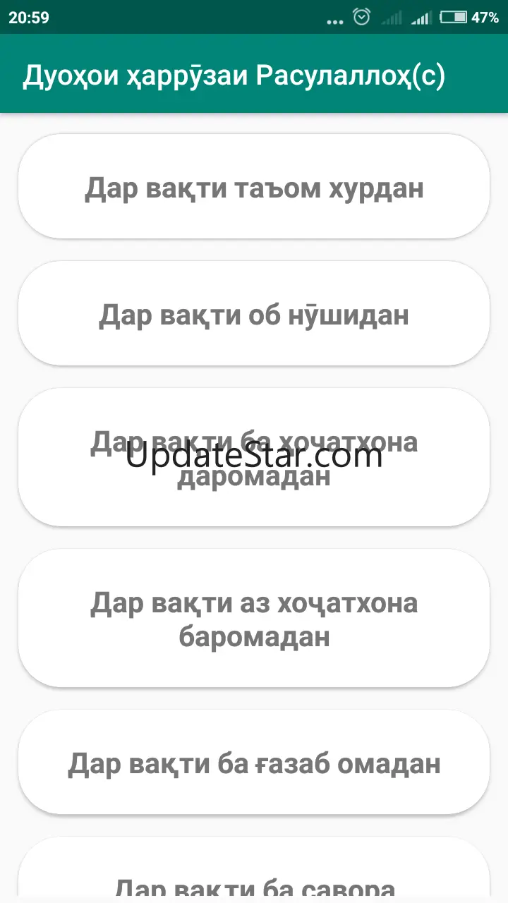 Дуоҳои ҳаррӯзаи Расулаллоҳ(с)