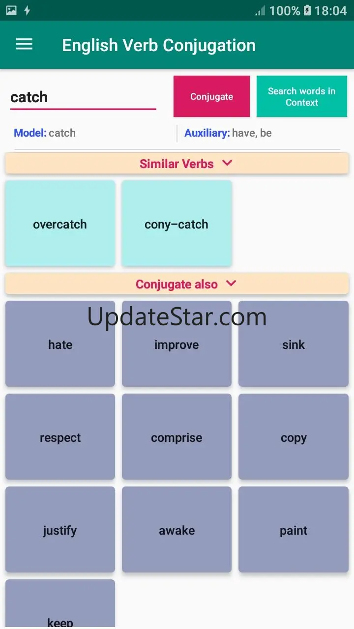English verb conjugation 1.0.14