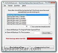 Excel Auto Backup Auto Save and Recover Excel Spreadsheets 9.0