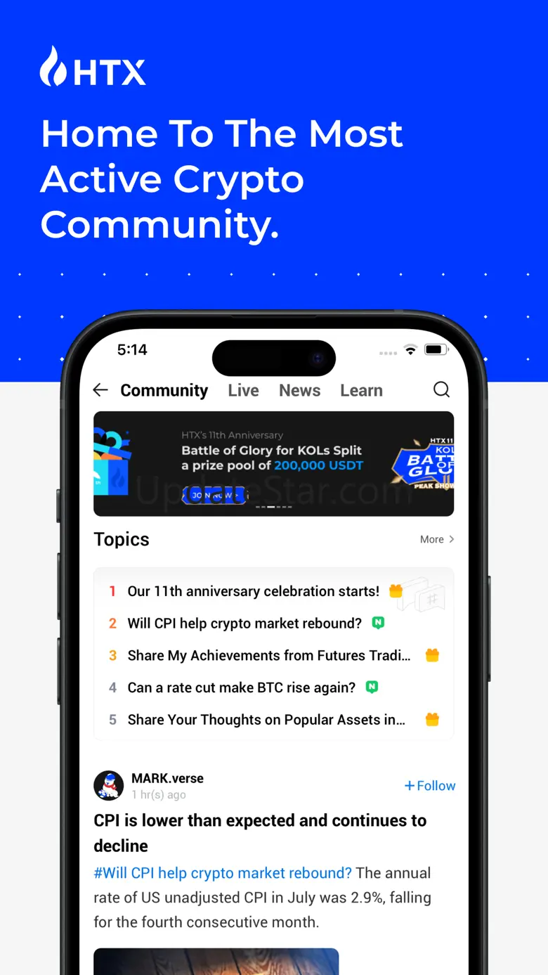 HTX:Buy BTC, Crypto Exchange 10.38.0