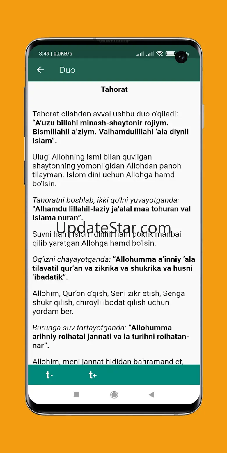 Tahorat - G'usl-Tayammum olish