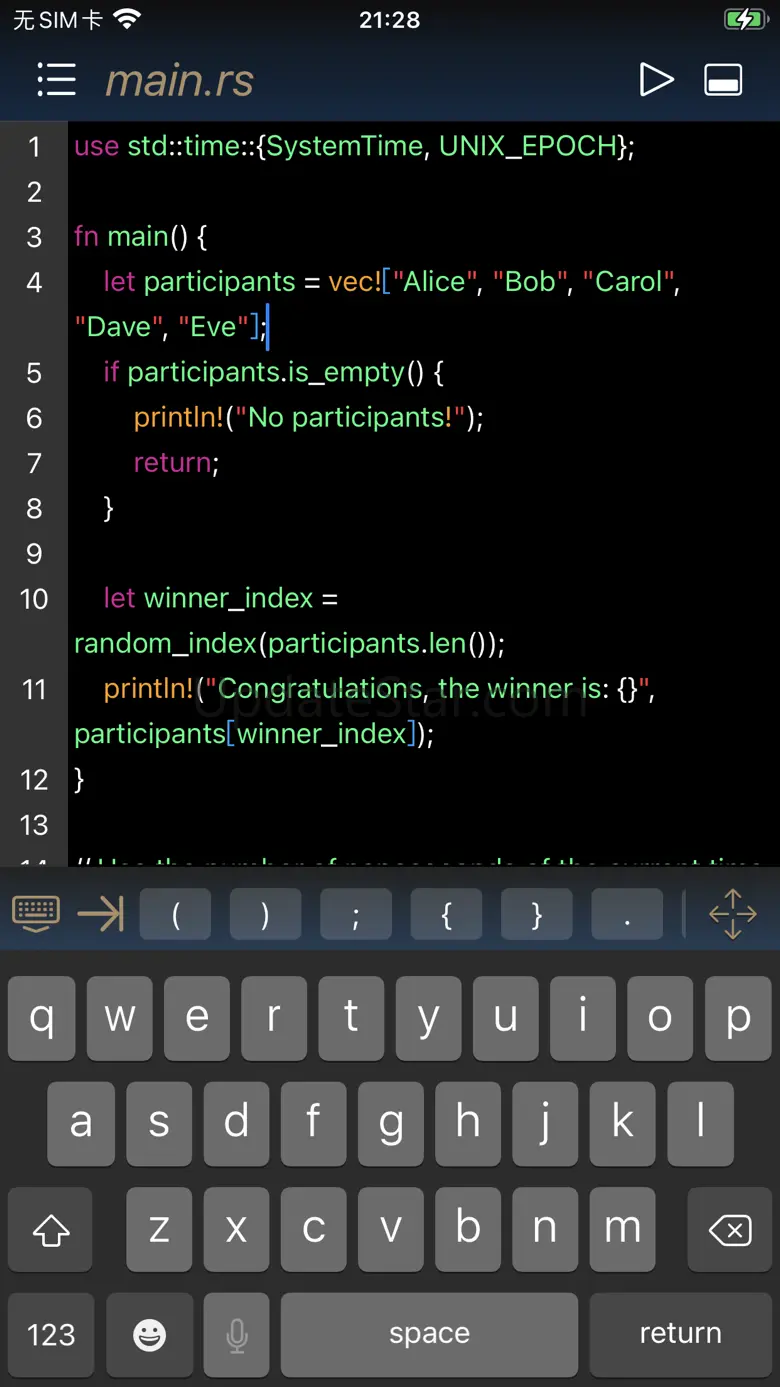 Rust IDE - Minimal Code 1.0.2