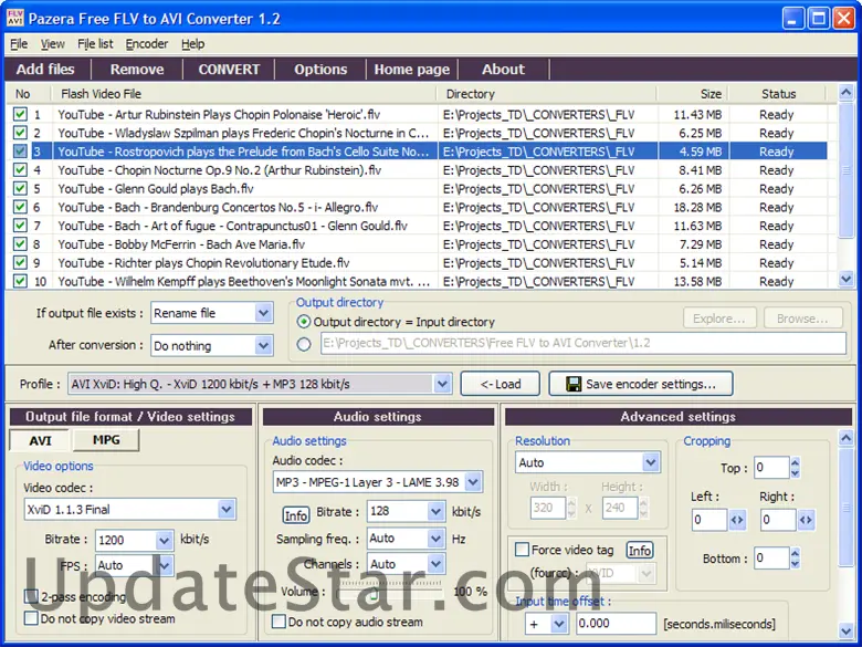 Pazera Free FLV to AVI Converter 1.14 