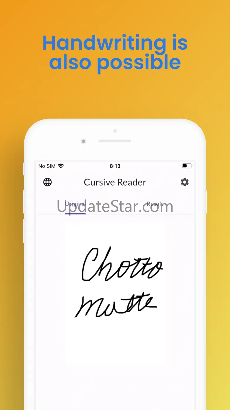 Cursive Writing Reader: Camera 2