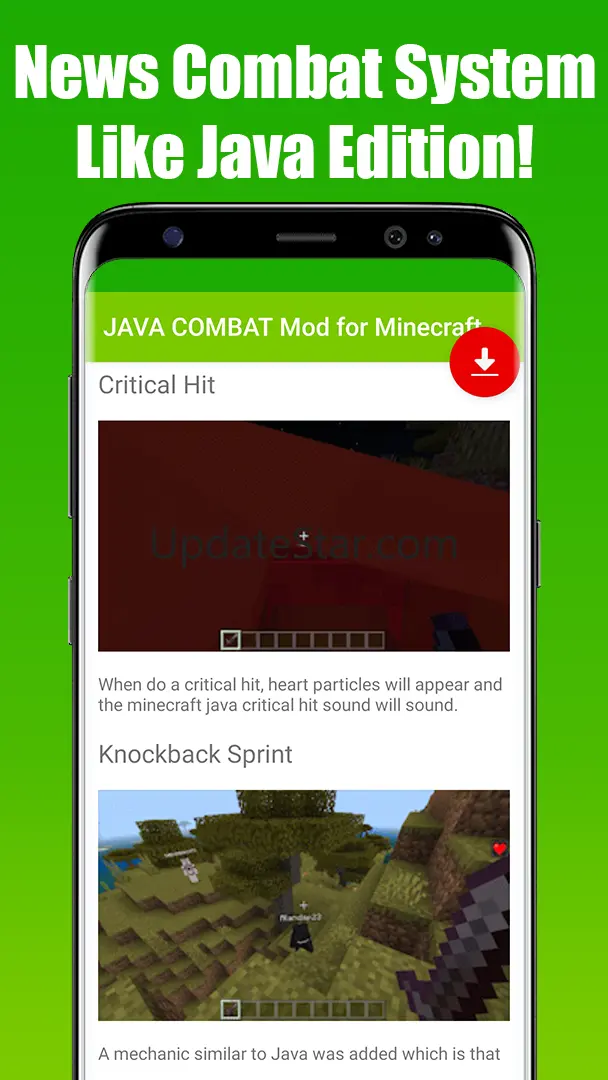 JAVA COMBAT Mod for Minecraft 2.0.5