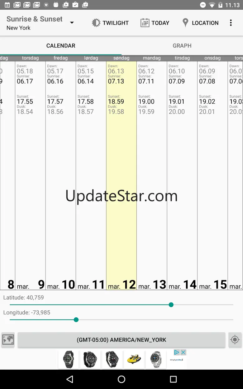 Sunrise & Sunset 1.1.0
